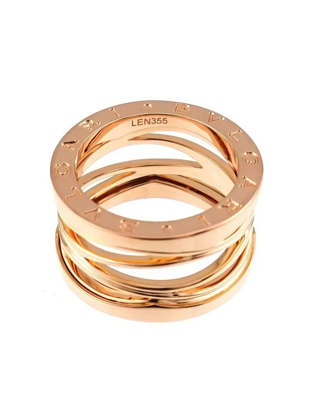 Bvlgari Legend 52 Ring 18k PG Pink Gold
